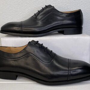 Spier & Mackay Balmoral Cap Toe Dress Shoes Mens Size 11.5 Black Leather Lace Up
